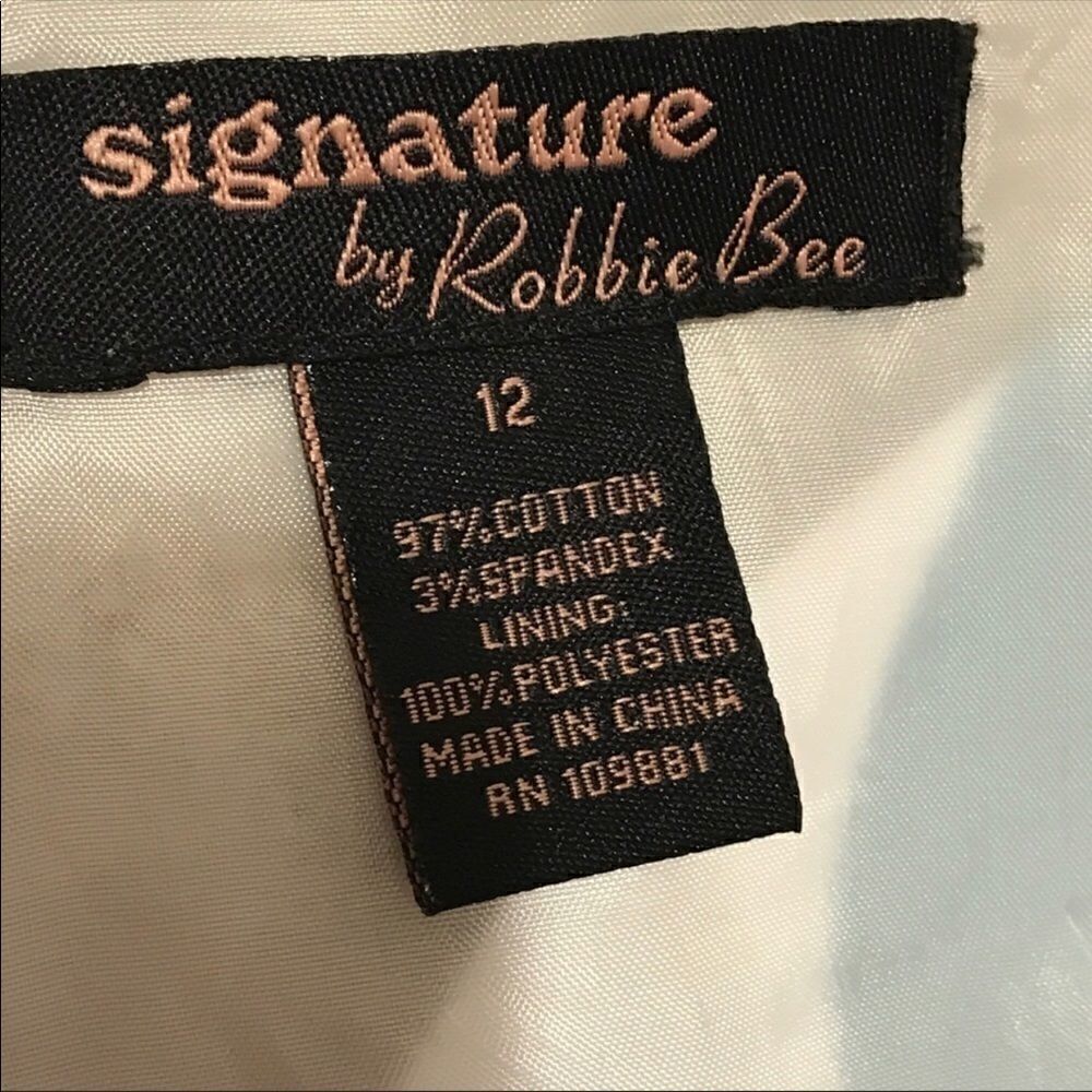 Signature by Robbie Bee Blue Green Floral Sleeveless Empire Waist Dress - Picture 5 of 6